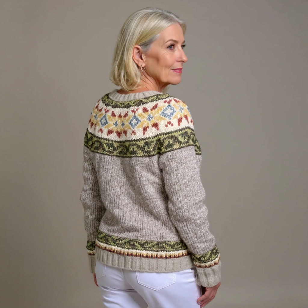 Zara fair isle knit cardigan