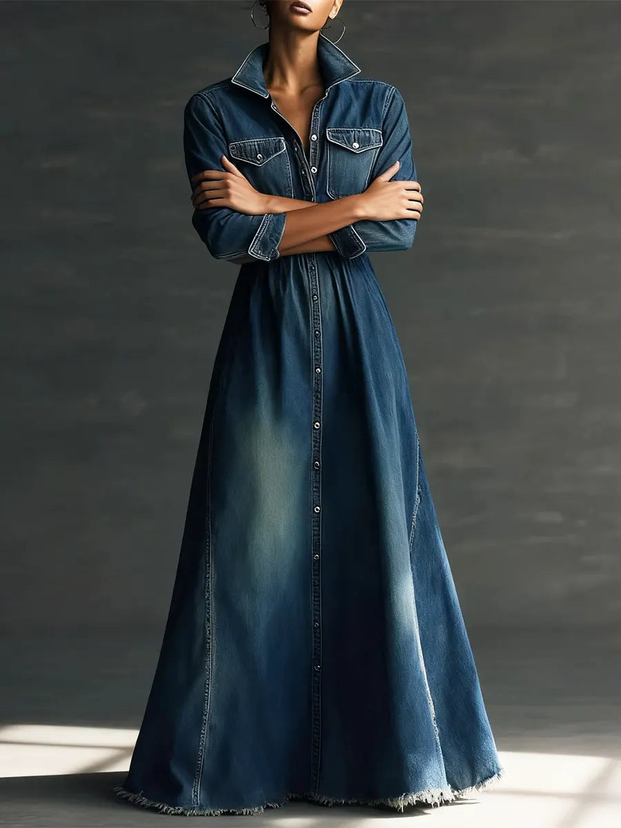 Beatrice denim shirt dress