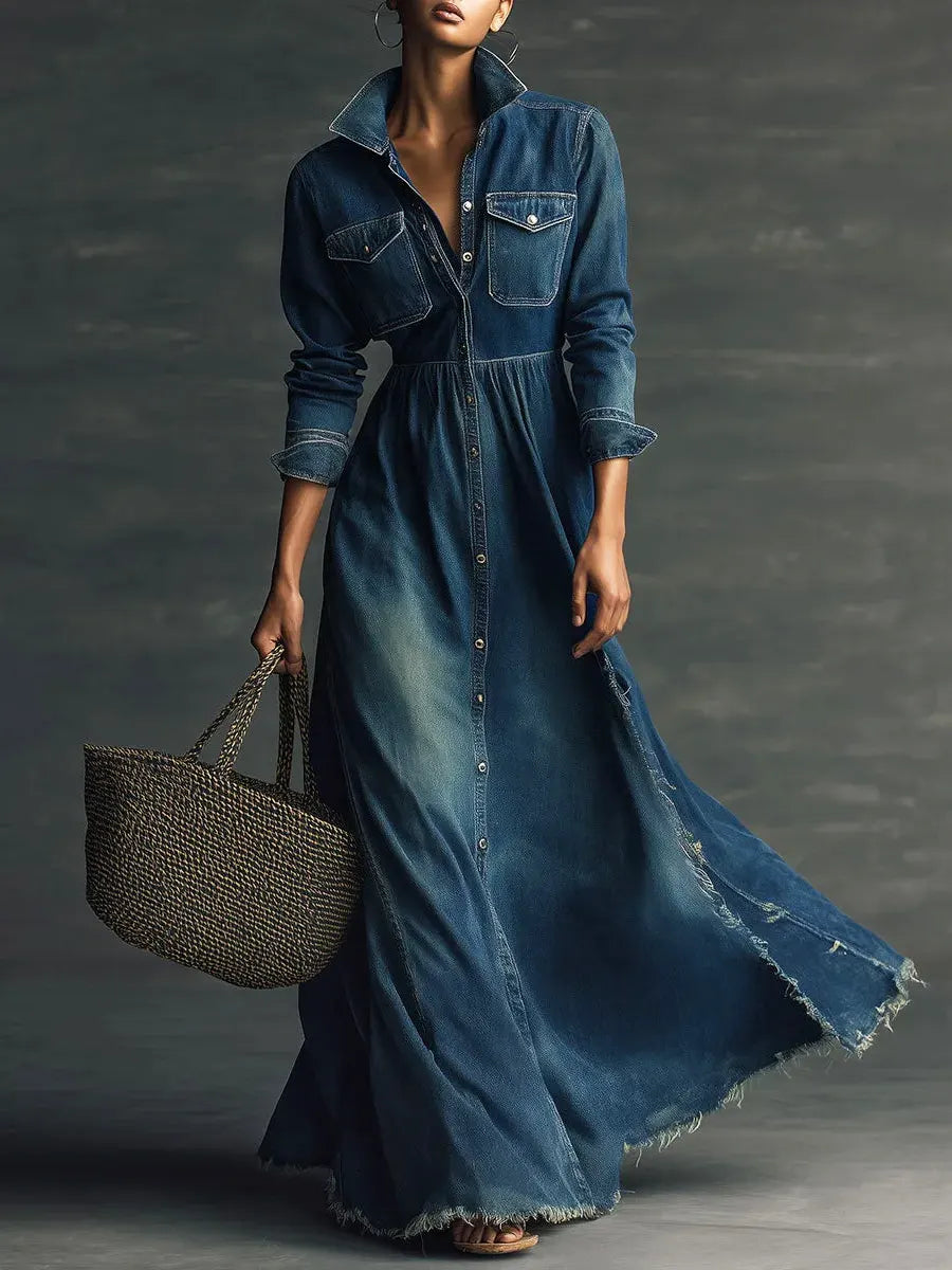 Beatrice denim shirt dress