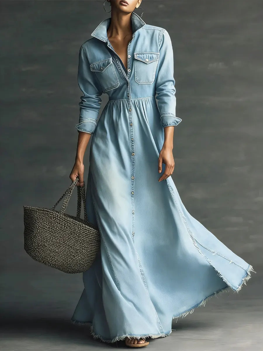 Beatrice denim shirt dress